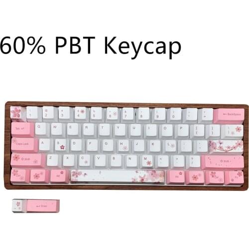 Sakura Keycap 60% PBT OEM Keycap Set Mechanische Toetsenbord keycap Voor GH60 RK61/ALT61/Annie /poker keycap GK61