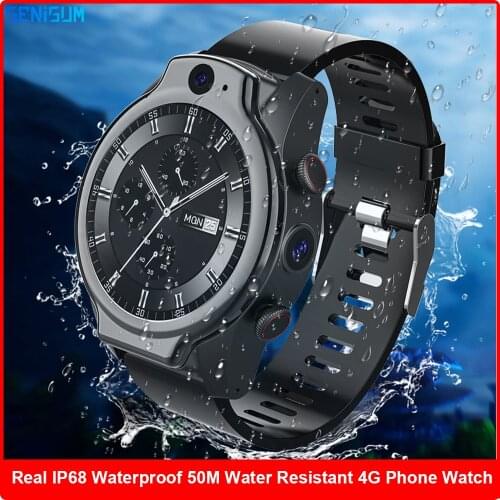4G Swimming IP68 Wateroof Smart Watch Men Sport MTK6762 13MP Camera 4GB+64GB 1.69‘’ IPS Display Android10 OS System Smartwatch