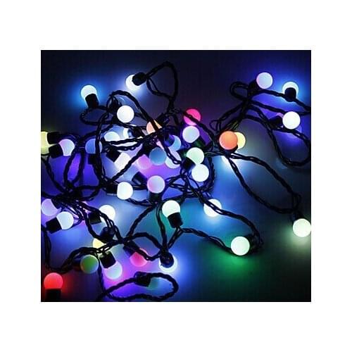 5M 50-Leds Cotton Ball LED String Light Fairy Christmas Lights Decoration Wedding Holiday Party Outdoor,AC110V~220V
