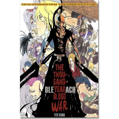 T32 Bleach Hot Japan Anime Kurosaki Ichig 3 Silk Fabric Wall Poster Art Decor Sticker Bright