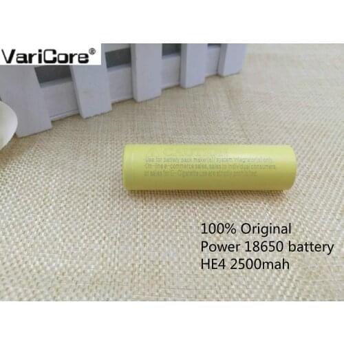 VariCore New original 3.7V 18650 HE4 2500mah powr 30A discharge Electronic special lithium battery+free shipping