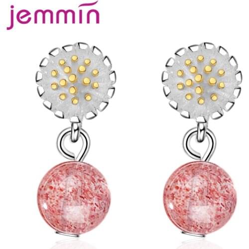 Women Fashion Joyas 925 Sterling Silver Boucle Foreille Femme Earings Cubic Zirconia Flower Drop Dangle Earrings Jewelry Gift