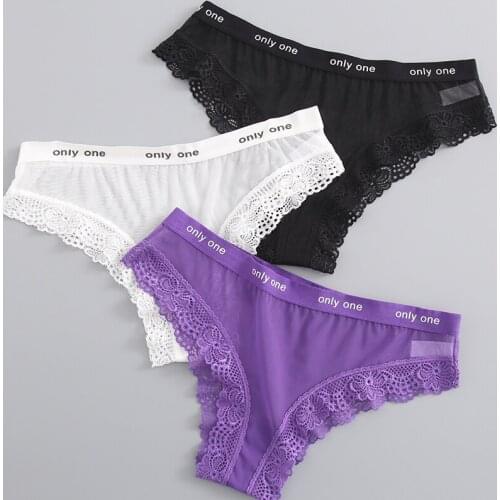 Womens Sexy Lace G-string Panties Underwear Perspective Thong Briefs Transparent Tempting Underpants Girls Intimates Lingerie