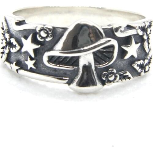 Support Dropship Size 6-10 New 925 Sterling Silver Ring Jewelry Lady Girls S925 Fashion Ghost Skull Silver Ring