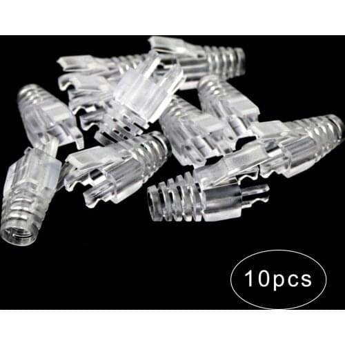 10Pcs CAT5E CAT6 RJ45 Ethernet Network Cable Strain Relief Boots Cable Connector Plug Cover RJ45 Cable Connector Protector