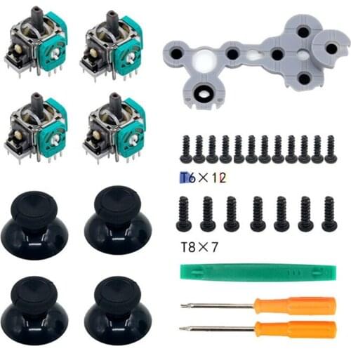 Analog Joystick Sensor Module Cap Conductive Silicon Rubber Screws Tool Replacement 3D Joystick Analog Sensor Shaft For XBOX ONE