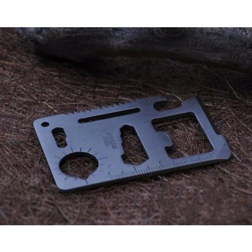 Free shipping 200pcs/lot 11 in 1 Multi Tools Credit Card Emergency Survival Pocket Knife Tool Camping Tool