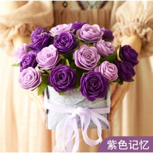 For fans Bouquet home decoration Fabric Felt kit Non-woven cloth Craft DIY Sewing set Handwork Material DIY needlework supplies