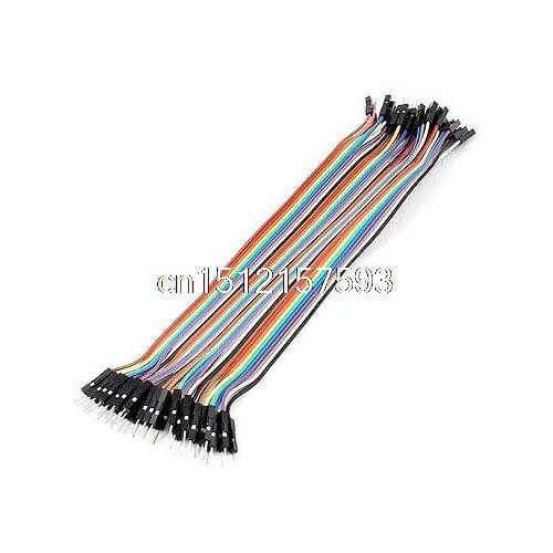 20cm Length Double Head 40pin 40P-40P M/M Connector Jumper Cable Wire Multicolor