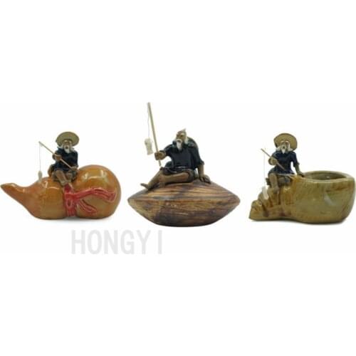 HONGYI 1 piece gourd/shell/river snail old man fish tank decoration aquarium landscaping ceramic crafts DIY good quality