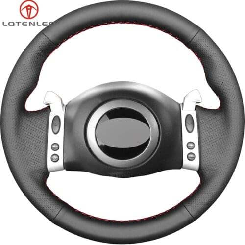 LQTENLEO Black Artificial Leather Car Steering Wheel Cover for Mini Coupe 2001-2006 Convertible 2004-2008 Mini R50 R53 R60