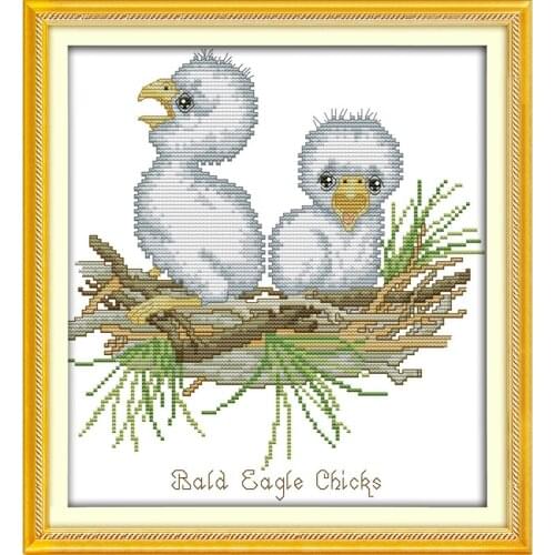 Everlasting Love Grackle Chinese Cross Stitch Kits Ecological Cotton Stamped Printed 14 11CT DIY New Year Decorations For Home