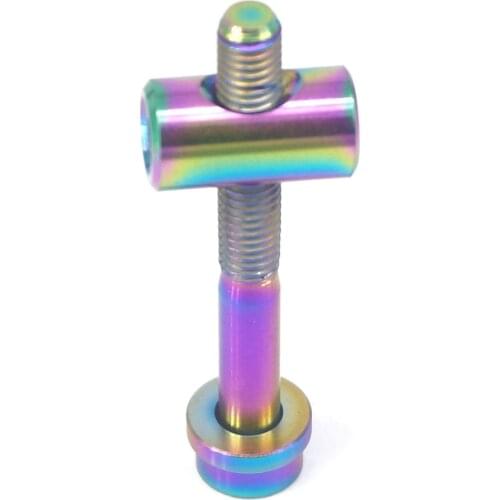 M5x40mm Rainbow GR5 Titanium Alloy Screw Bolt & Washer & Barrel Nut For Bicycle Seat Post