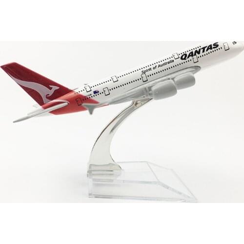 1:400 Scale 16cm Qantas Airways Airlines Airbus A380 Metal Alloy Airplanes Aircraft Model Decoration Plane Kids Gift Collectible