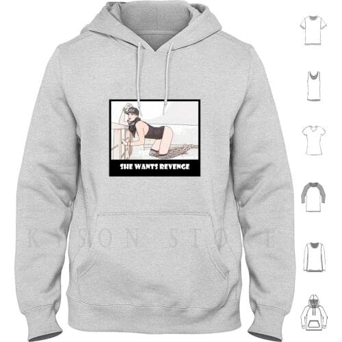 She Wants Revenge Hoodie Long Sleeve Sexy Sexy Girl Wild Revenge Stockings Skull