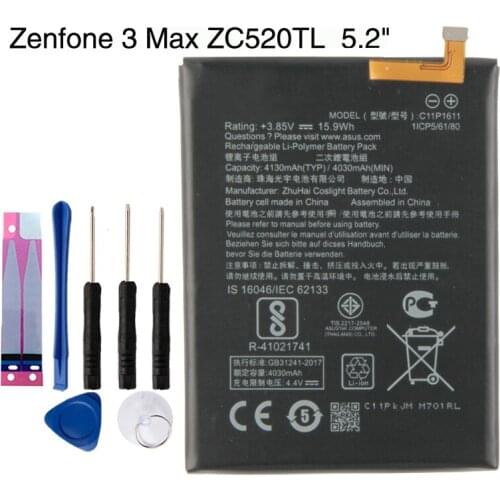 Orignal C11P1611 Battery For ASUS Zenfone 3 Max ZC520TL 4030mAh