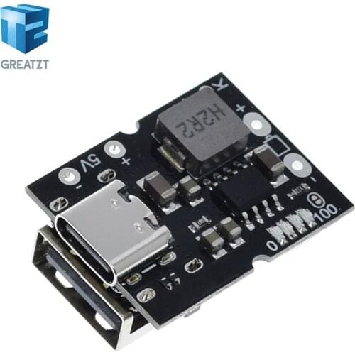 Type-C USB 5V 2A Boost Converter Step-Up Power Module Lithium Battery Charging Protection Board LED Display USB For DIY Charger
