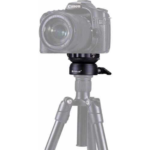 PULUZ 1/4 inch Thread Dome Professional Tripod Leveling Head Base with Bubble Level for DSLR Camera Tripod