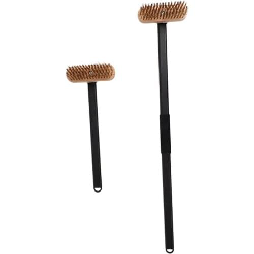 Bakery Barbeque Pizza Oven Brush With Scraper Grill Bristled Cleaning Cleaner Brushes with Long Handle for Kitchen Supplies