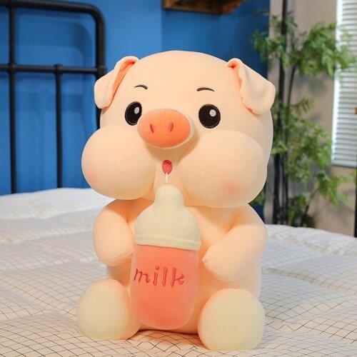 Zqswkl 35/45cm cute bottle fat pig plush toy doll pillow hugs for girls stuffed toys children soft toys christmas birthday gift