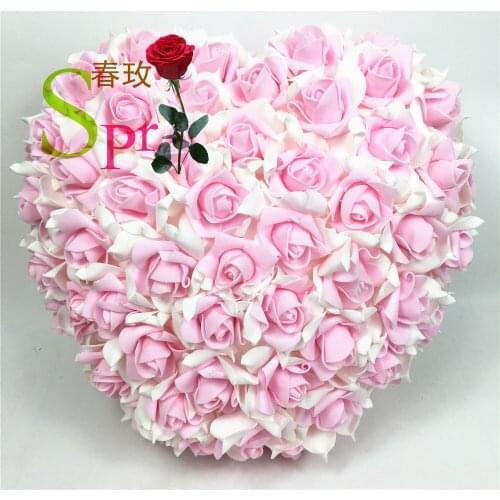 SPR 25cm 40cm Soap Foam Rose Bear Teddy Bear Pink Artificial Flower New Year Gifts For Women Valentines Gift