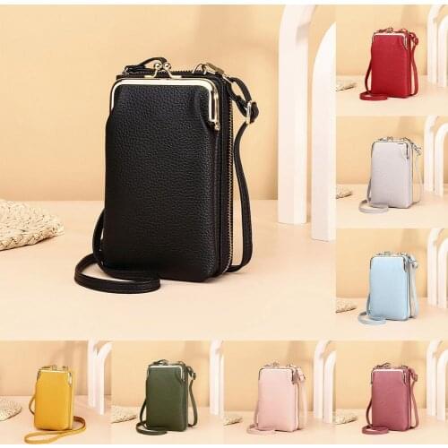 Fashion Small Cellphone Pouch Women Mini Faux Leather Shoulder Messenger Bag Clutch Bolsas Ladies Phone bag Purse Handbag