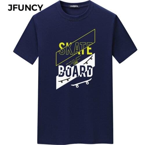 JFUNCY Oversized Loose Men T Shirts Casual Harajuku Tshirt Fashion Print Summer Short Sleeve Male Tee Tops Plus Size Man Clothes