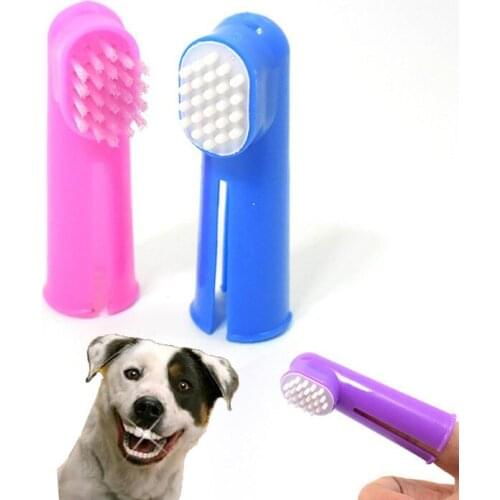 Pet Products Toothbrush for Dogs Chihuahua Dog Tooth Brush Dog Cat Bad Breath Tartar Teeth Care Massage Hygiene 2pcs/set