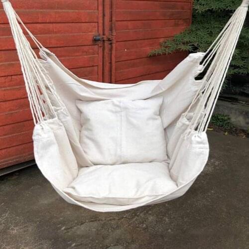 Outdoor Portable Thicken Hammock Garden Travel Camping Throw Pillow Swing Chair Swing Chair