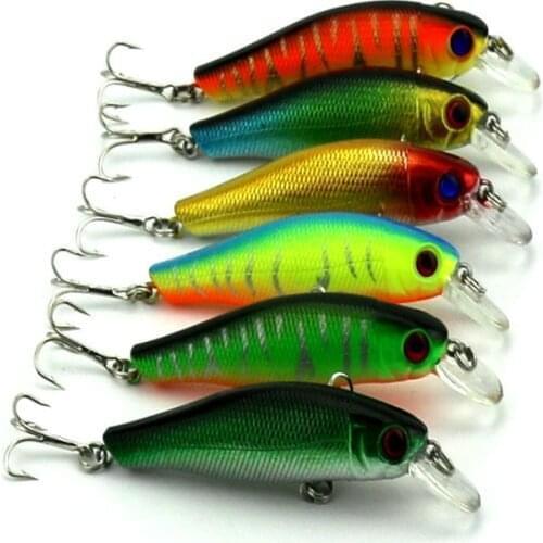 6pcs/set Wobbler Fishing lure fit kosadaka yo zuri tackle crankbait peche minnow jerkbait artificial pike Fish bait china hook