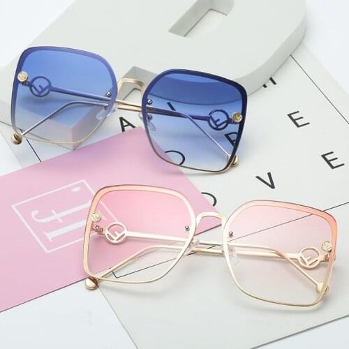 High Quality Cheap Gradient Custom Fashion Metal Frame Square Sexy Women Sunglasses AS079