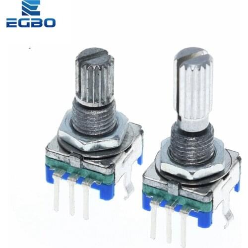 1PCS egbo Original,Rotary encoder,code switch/EC11/ digital potentiometer with switch 5Pin handle length 20mm 15MM