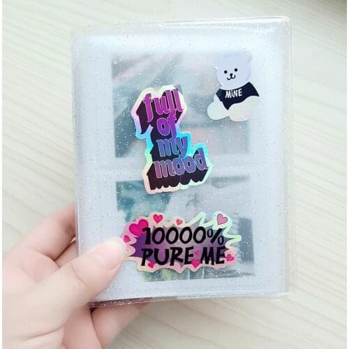 1pc Plastic Sleeves Photos Photo Album Optional 64 Pockets Photo Film Album Wall Album Corner Stickers for 6.5*9cm