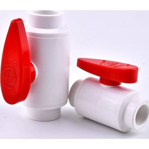 1PC 20~110mm PVC Pipe Globe Valve Socket Ball Valve Home Garden Irrigation Aquarium Fish Tank Tube Adapter Connector Fittings