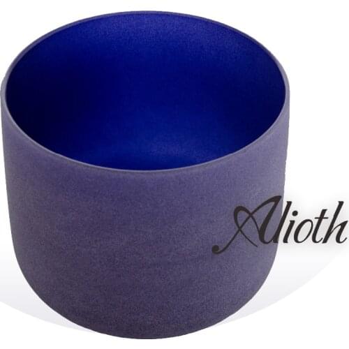 10 Inch Indigo Color A Note Crystal Singing Bowl for Third Eye Chakra Balancing/Yoga/Meditation/Sound Therapy