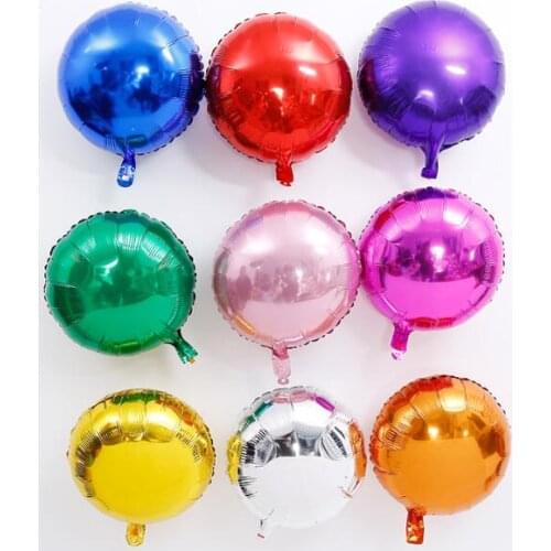 1000pcs 18inch Round Foil Metal Colorful Balloon Baby Shower Wedding Birthday Party Balloons Festive Party Layout Ball