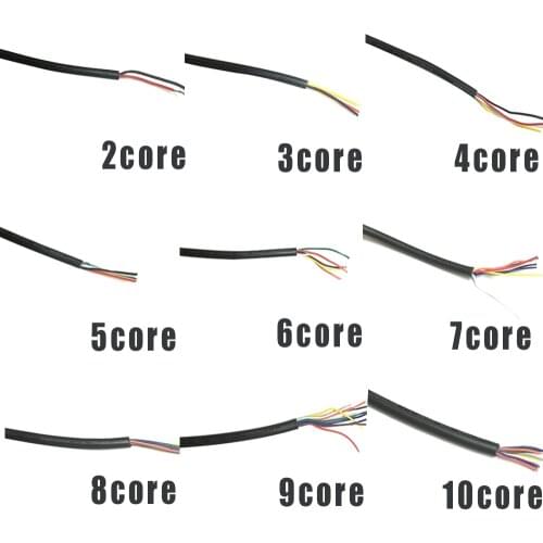 2core 3core Wire 4core 5core 6core 7core 8 9 10pin Computer Wire 28AWG UL2464 Channel Audio Line Signal Cable PVC LED Wire