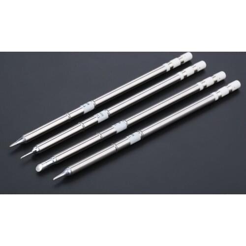 4pcs T12 Solder Iron Tip For HAKKO FX-950 FX-951 Soldering Rework Station T12-C4, T12-C1, T12-D12, T12-BC1 110V - 220V
