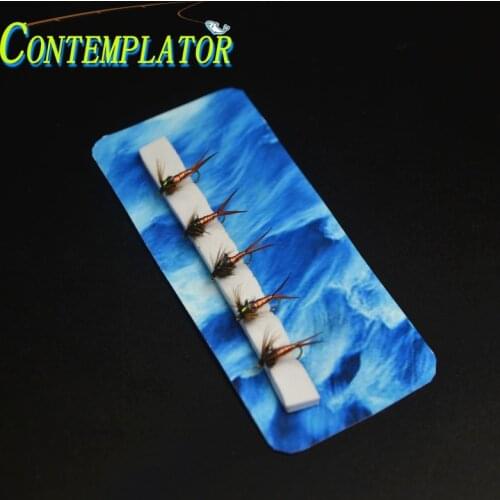 5pcs 12# Quick Sink Copper John Imitating Multiple Mayfly Larvae Fly Fishing Flies Flash Durable Lures Effective Striking Fish