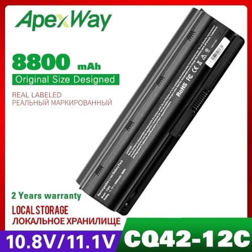 ApexWay 8800mAh laptop battery for HP Pavilion DV7 DM4 DV3 DV5 DV6 G32 G62 G42 G6 G7 for Compaq Presario CQ42 CQ32 CQ43 CQ56