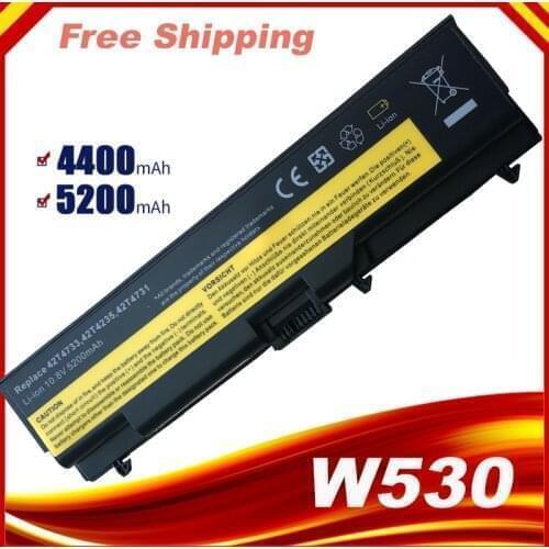 10.8V 5200mAh Laptop Battery For Lenovo ThinkPad T430 T430I L430 T530 T530I L530 W530 45N1005 45N1004 45N1001 45N1000