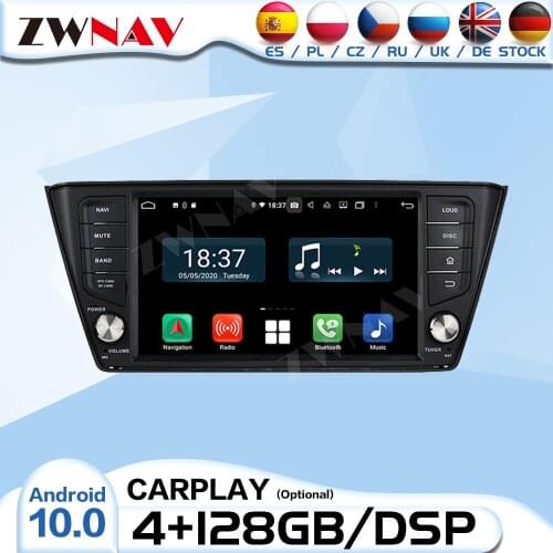 128G 2 DIN Carplay Android 10 Radio Receiver For Skoda Fabia NJ3 2015 2016 2017 2018 Car Audio Stereo Video Player GPS Head Unit