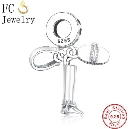 FC Jewelry Fit Original Charms Bracelet Authentic 925 Sterling Silver Boots Horseshoe Beads Necklace Pendant For Women Berloque