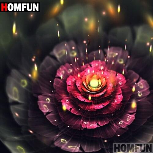 HOMFUN Paint With Diamond Embroidery "flower scenery" Diamond Painting Full Square Round Picture Of Rhinestone Decor A01065