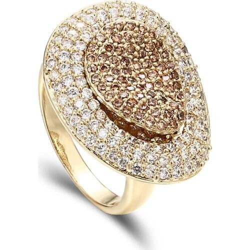 Kfvanfi Women Accessories Finger Ring Cubic Zircon Stone Rose Gold Ring For Women Girls