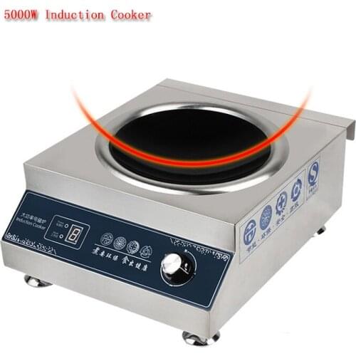 5000w Commercial Induction Cooker Concave High Power Stir-Fry Hotel Canteen Hotel Desktop Electric Frying Stove