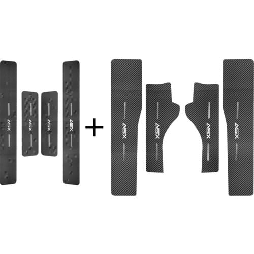 FOR Mitsubishi ASX FOR Mitsubishi LancerEX 2013 to2018 leather Plate Door Sill Welcome Pedal Car Styling Accessories 8pcs/set