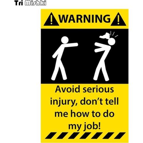 Tri Mishki TRL025 12x18.1cm don't tell me how to do my job funny car stickers auto automobile decals