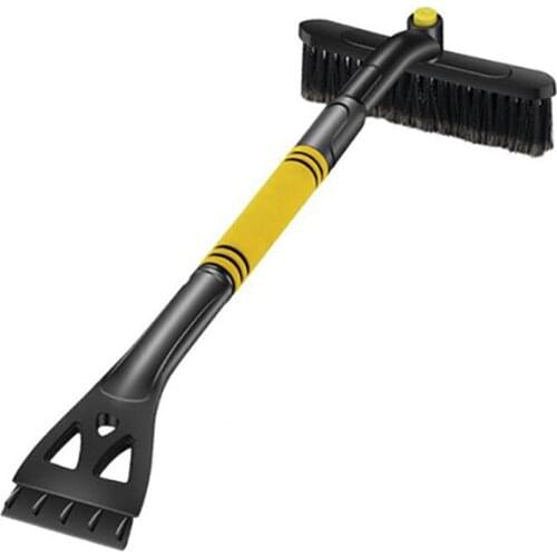 Small Car Snow Brush and Ice Scraper with Sponge Grip, Extendable Auto Snow Removal Brush for Car Truck Windshield Window