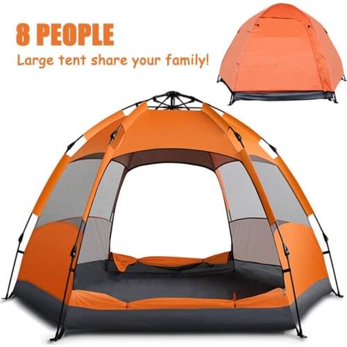 Automatic Outdoor Camping Tent 3-8 People Easy Open Anti-UV Tent Tourist 4 Seasons Rainproof Family Travel Beach Garden Tents